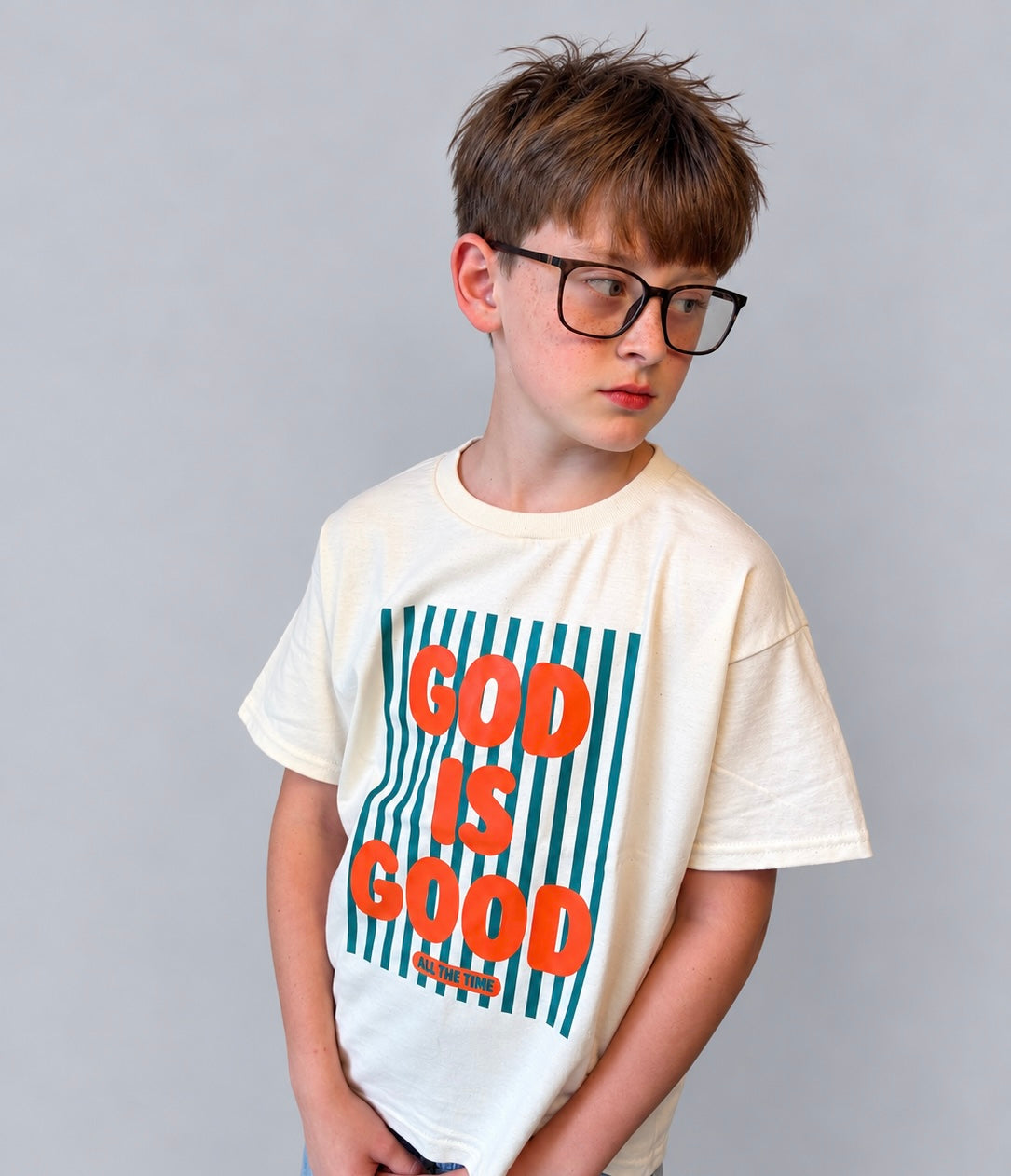 God Is Good All the Time Blue Tee