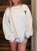 Jesus Saves Reversible Mock Neck Sweatshirt