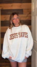 Jesus Saves Reversible Mock Neck Sweatshirt