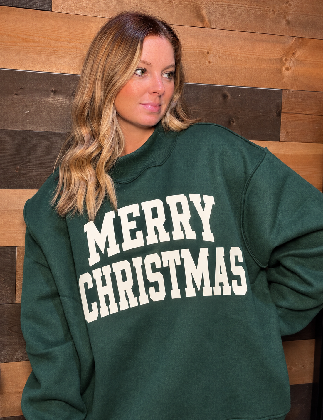 DECK THE HALLS / REVERSIBLE MOCKNECK SWEATSHIRT