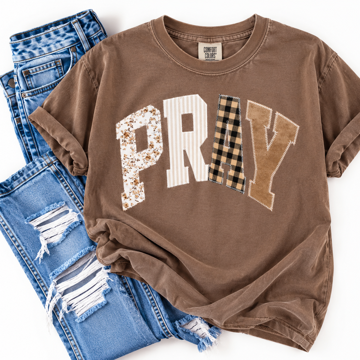 Pray Patchwork Tee