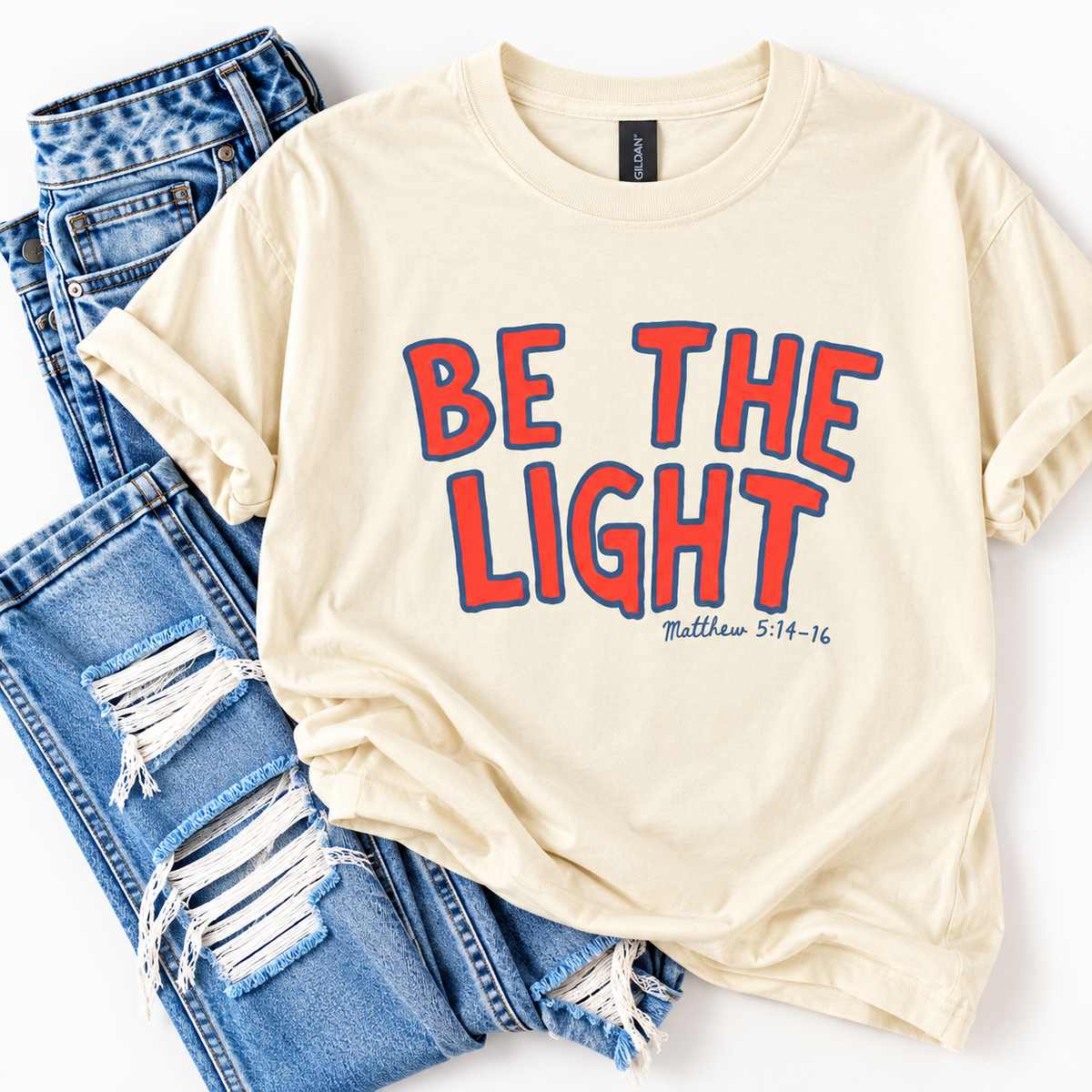 Be the Light Christian Graphic T-Shirt | Matthew 5:14-16
